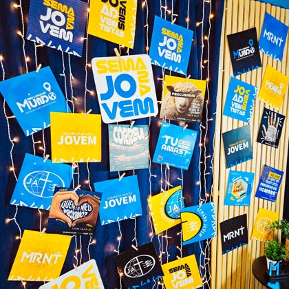 Plaquinhas decoração Semana Jovem 2026